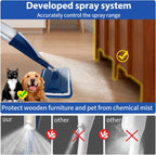 Mops for Floor Cleaning Wet Spray Mop with 14 oz Refillable Bottle and 3 Washable Microfiber Pads Home or Commercial Use Dry Wet Flat Mop for Hardwood Laminate Wood Ceramic