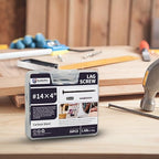 Lag Screws 4 Inch, 50PCS Heavy Duty Construction Screw, Structural Wood Screw #14 x 4, Rust Resistant, Washer Head, Black Coated Exterior Wood/Lag Screws Hex Socket