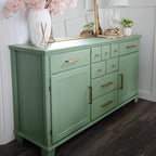 DWIL Matte Finish Furniture Paint - 32 Oz Wood Paint for Cabinets, Doors, Tables, and Dressers Refinishing - Water-Based, Non-Toxic & Odorless, Easy to Apply(French Light Green)-With Tools