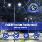 BBESTLED 400W LED Parking Lot Light 56000 Lumen, UL DLC Parking lot Flood Lights with Arm Mount, Street Area IP65 5000K Waterproof 100-277VAC Input, Outdoor LED Stadium Pole Light