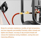 GASHER 8PCS 1/2 Inch NPT Brass Pipe Fitting, Female and Male Thread Mini Ball Valve, Barstock Tee Brass Pipe Fitting and Air Hose Fitings