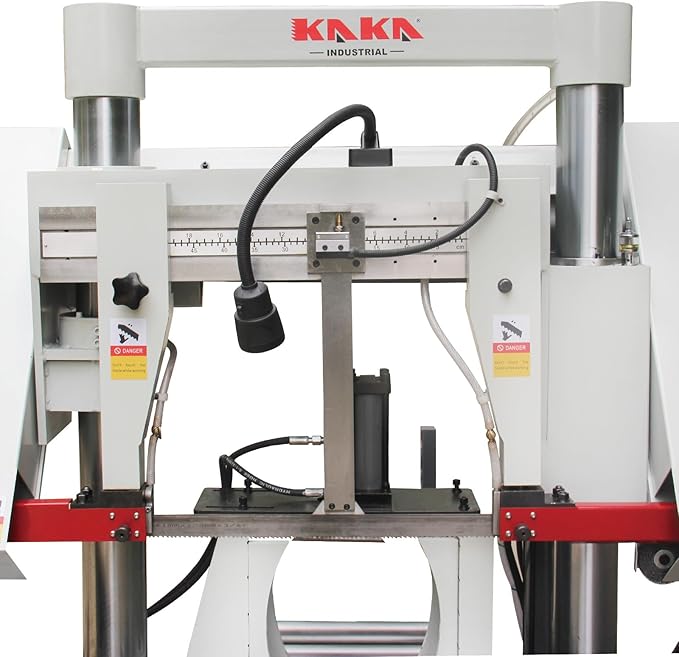 KAKA Industrial Metal Bandsaw 15.7 Inch Capacity Double Column Horizontal Band Saw Hydraulic Control Semi-Automatic for Metal Fabrication Shops,Industrial Workshops TGK-16A