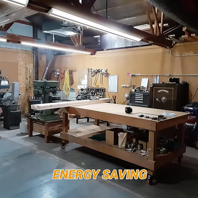 ANTLUX 4FT LED Wraparound Lights, Ultra Slim 4 Foot LED Shop Light, 50W, 5600LM, 5000K, No Glare, Crystal Wrap Around Office Light, 48” Compact Ceiling Lighting Fixture for Garage, Kitchen, 4 Pack