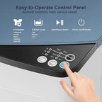 COSTWAY Portable Washing Machine, 7.7lbs Capacity Compact Laundry Washer and Spin Combo with 6 Programs, Built-in Barrel Light, Full-Automatic Washing Machine for Apartments Camping RVs Dorm, Blue