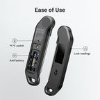 Professional Digital Meat Thermometer, 1 Sec Instant Read, ±0.5℉ Accuracy NIST&NSF Certified Food Thermometer, Auto-Rotate Bright LED Screen, 100% Waterproof Cooking Thermometer for Grill BBQ, Black