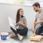 Polyurethane Waterproof Coating, Bright White, Multi-Surface Leak Repair Roofs, Showers, Windows, Basements, Indoor and Outdoor Liquid Water Proof Sealant, 0.4 Gallon