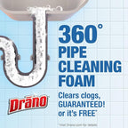 Drano Dual-Force Foamer Clog Remover, 17 oz (Pack of 5)