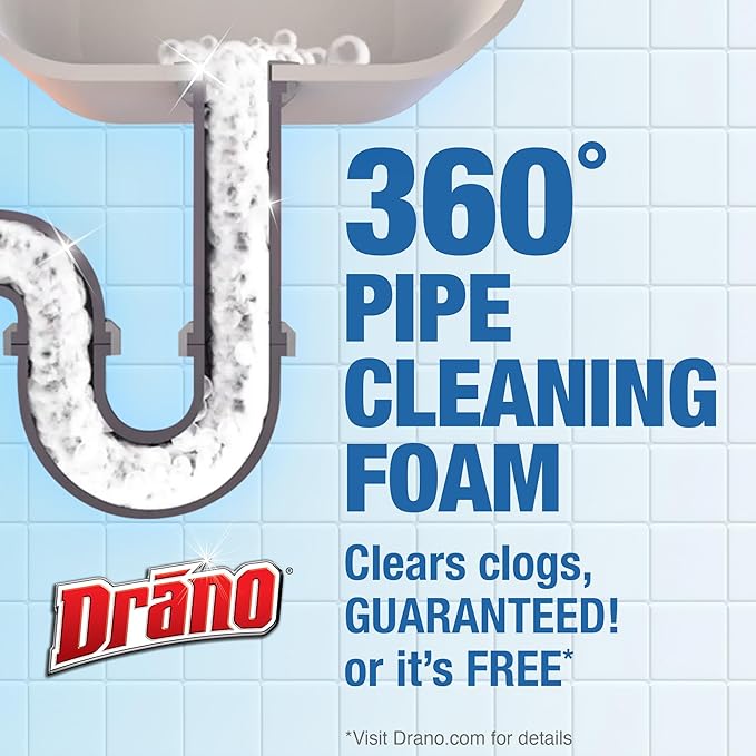 Drano Dual-Force Foamer Clog Remover, 17 oz (Pack of 5)