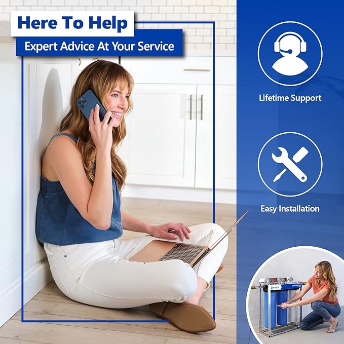 Express Water 2-Year Whole House Water Filter Set – 3 Stage Water Filtration Replacement Kit – Sediment, Coconut Shell Carbon High Capacity Cartridge Filters – 5 Micron Water Filter – 4.5” x 20” inch