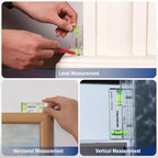 WORKPRO Small Level, 3 Inch Mini Level Tool, Magnetic Level with 2 Different Bubbles 90°/180°, Shatterproof Cross Check Bubble Level, Pocket Level for Picture Hanging Tool