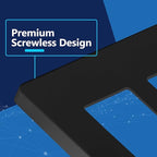 LIDER Matte Finish Double Decorator Switch Cover, Screwless Wall Plate, Mid-Size 2-Gang 4.88" x 4.92", Unbreakable Polycarbonate Thermoplastic, UL Listed, LSWP-32M-BK5P, Black, 5 Pack