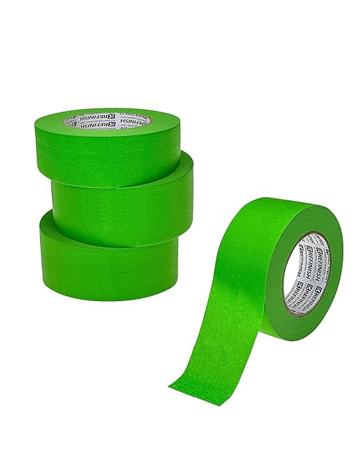 Painters Tape for Car - Green No Residue Automotive Masking Tape - Heat Resistant for Paint Booth, 1.88 Inches x 60 Yards, 4 Rolls