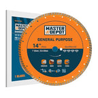 14 Inch Diamond Cutting Blade, Turbo Rim for Angle Grinder Circular Saw Cutter Wheel Dry Wet for Masonry/Concrete/Brick/Stone, 1"-20mm Arbor