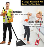 Heavy Duty Commercial Broom,Upgraded Angle Brooms for Sweeping Indoor and Outdoor,Perfect Black Broom of Kitchen,Garage