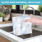 10PCS Non-Scratch Multipurpose Steel Wire Dishcloths - Reusable Quick-Dry Odor-Free Scrub Cloths for Dishes, Kitchen Cleaning Cloths for Cookware, Sinks, Stove Tops(9.84X9.84)