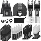 VEVOR 30-Piece Oscillating Saw Blades, Quick Release Multi Tool Blades Kits, 8 Types Oscillating Multitool Blade for Wood Plastic Metal, Compatible with Dewalt Ryobi Milwaukee Hitachi Chicago Fein