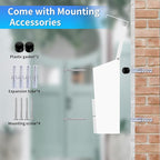 White Wall-Mount Mailbox, Modern Large Capacity Drop Mailboxes for Outside, Rust-Proof Galvanized Steel Post Box (No Keys Locking)