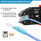 Crimping Tool for Heat Shrink Connectors AWG22-10, Ratcheting Wire Terminal Crimper - Crimping Pliers - Electrical Crimping Tool