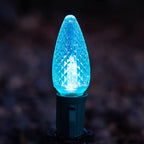 HLO Lighting Set of 500 Pink C9 Faceted LED Christmas Light Bulbs for Indoor & Outdoor Use | Durable Replacement Bulbs