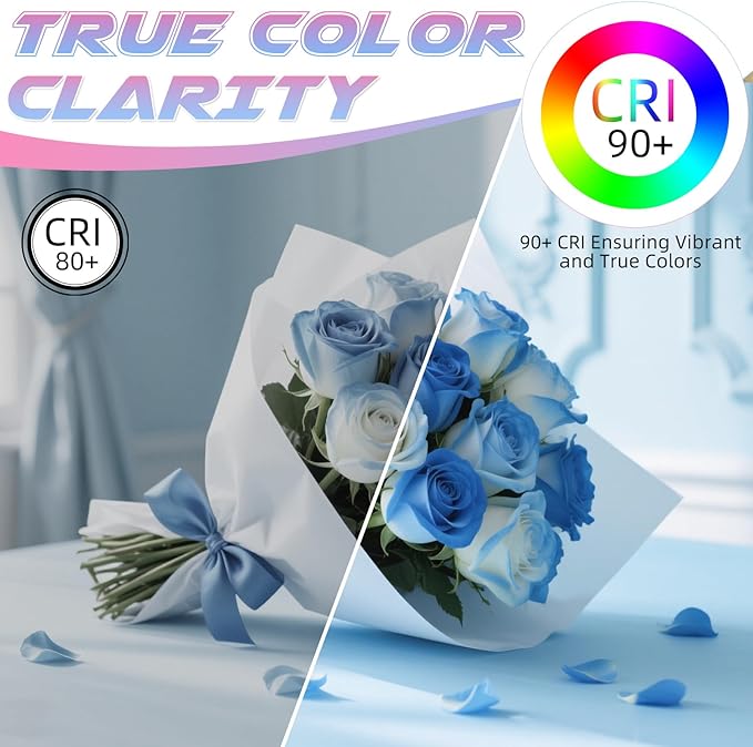 Candelabra Light Bulbs 5000K Daylight, 6W Equivalent to 60 watt, E12 LED Bulb Non-Dimmable, LED Chandelier Bulbs, B10 Candle Bulb, 90+CRI, 600LM, Cear Glass, 6 Pack