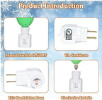 Christmas Bubble Night Lights Plug into Wall, 1 Multicolor Bubble Christmas Night Light + 1 Replacement Bubble Light Bulb, 5w Incandescent Bulb 120v Fits C7/ E12 Candelabra Base Swivel Plug-in Base