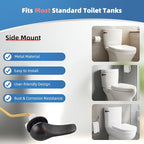 iFealClear Universal Metal Toilet Tank Flush Lever Replacement, Side Mount Toilet Handle Replacement Kit, Solid Brass Toilet Trip Lever Fits Most Toilets, Stainless Steel Chain, Oil Rubbed Bronze