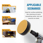 S SATC 3 Inch Hook and Loop Sanding Pad for Sanding Disc with 1/4 Inches Drill Sanding Attachment and Foam Sanding Pads for Polish Wood Metal Glass, 5 Packs