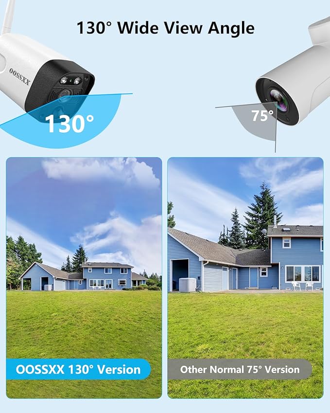 2-Way Audio & PIR Detection 5.5MP Dual Antennas Enhance WiFi Wireless Camera System Surveillance Outdoor Wireless Security Cameras System Video Surveillance DVR Kit