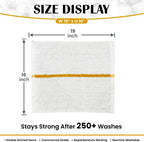 Bar Mops Gold Stripe Pack of 60 Kitchen Towels 16x19 Multi-Purpose for Home, Restaurant and Cleaning White Absorbent Washcloth Dishcloths Sets, Reusable Dish, Cloths Rags