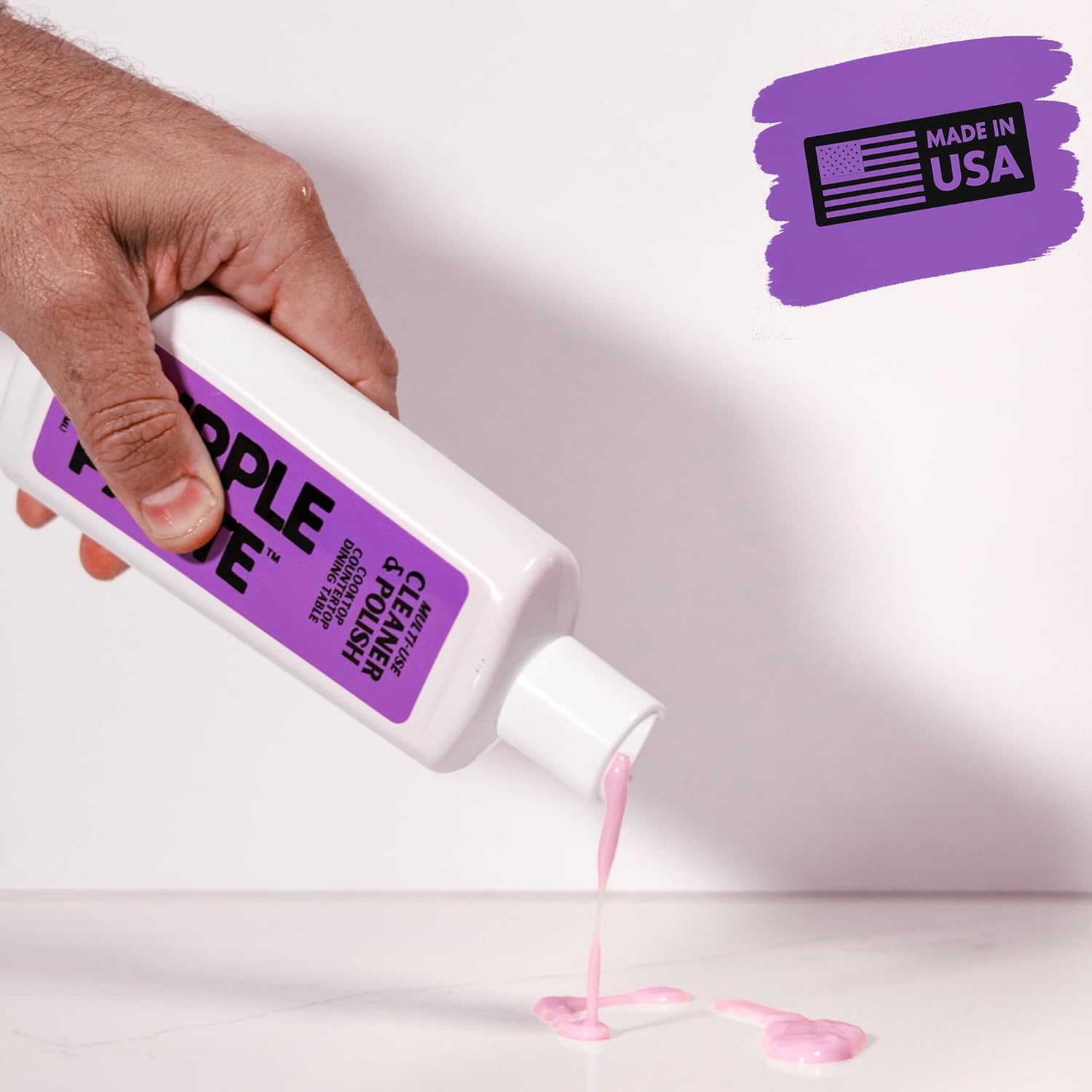 Purple Paste All Purpose Cleaning & Polishing Paste – Tough Stain Remover for Kitchen, Bathroom, Oven, Stove, Tile & Grout – Multi-Surface Cleaner Made in USA, 8oz (Pack of 2)