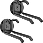 Strong Magnetic Hooks Heavy Duty - 2 Pack Rare Earth Magnets for Garage Utility Storage 20lb Hold | Hang Ladder, Power Tools, Toolbox, Shovel, Broom, Extension Cord(E-Blackpro 2)