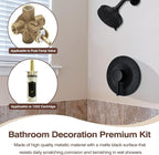 Matte Black Shower Trim Kit Compatible with Moen Posi-Temp Valve, Bathroom shower Lever Single-Handle faucet (Valve Not Included)