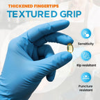 Nitrile Exam Gloves 6mil – Latex-Free, Powder-Free, Textured for Cleaning and Food Handling (Blue of 1000, X-Large)