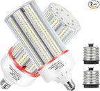 100W Led Corn Light Bulb,E39/E40 mogul Base,13500 lm,5000k Daylight,110 to 277 V,CFL HID 320W Metal Halide Replacement For Large-area Lighting Shopping Mall,GYM,Street,Warehouse,Factories(2-Pack)