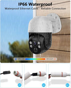 All-in-One 4K PT PoE Outdoor Wired Security Camera System Home Wired Cameras Video Surveillance