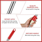 Spin Mop Replacement Handle 360 Degree Spin Mop Pole Handle Replacement Rotating Telescopic Stick for Head Replace Spinning Household Cleaning Accessories for Home(Black)