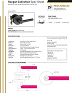 Mega Handles Ronn Entrance Entry Lever Door Handle Heavy Duty Round Locking Lever Set for Left or Right-Handed Doors, Interior/Exterior Door Levers - Satin Brass