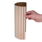 Outwater 4ft Wide x 8ft High x 5/32in Thick Unfinished Maple Veneer Decorative Wall Tambour Panel with 3/4in 30-Degree Groove Slats – Flexible and Customizable for Walls, Ceilings, and More