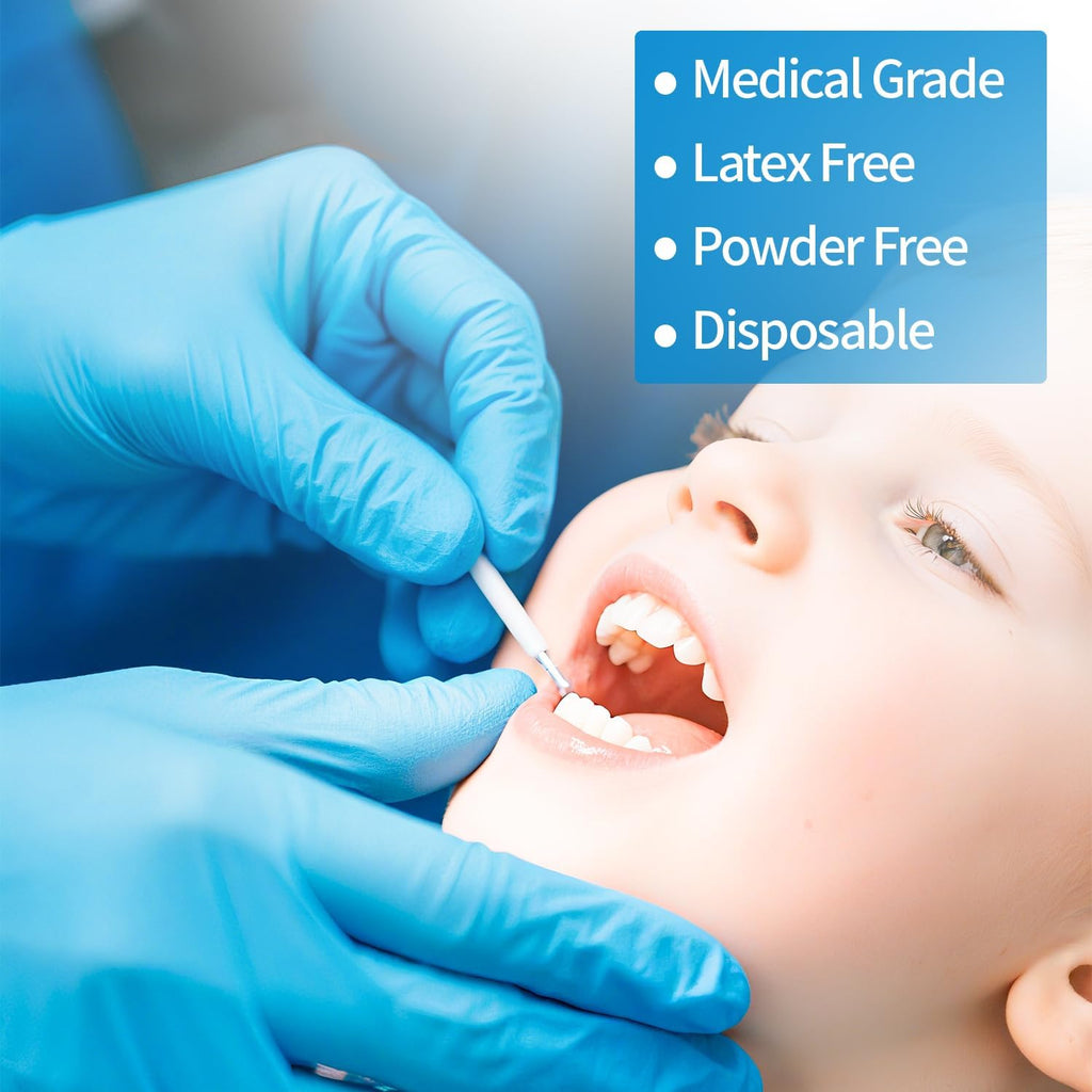 4 Mil Nitrile Gloves Disposable Latex Free, Blue Rubber Gloves Safe for Food Prep, Cooking, Cleaning, Exam, 1000 PCS