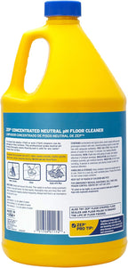 Zep Neutral pH Floor Cleaner. 1 Gallon (Case of 4) - ZUNEUT128 - Concentrated Pro Trusted All-Purpose Floor Cleaner