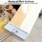 Mop and Bucket Set, Flat Mop and Bucket System with Wringer, Automatic Separates Dirty and Clean Water Include 6 Reusable Microfiber Mops for Floor Cleaning