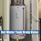 WHK Water Heater Drain Valve 3/4"MIP X 3/4" Male GHT Full Port Connection to drain or Flush Hot Water Heater Faster and Easy(Lead-Free Brass,3 Inch Shank with Long Handle)