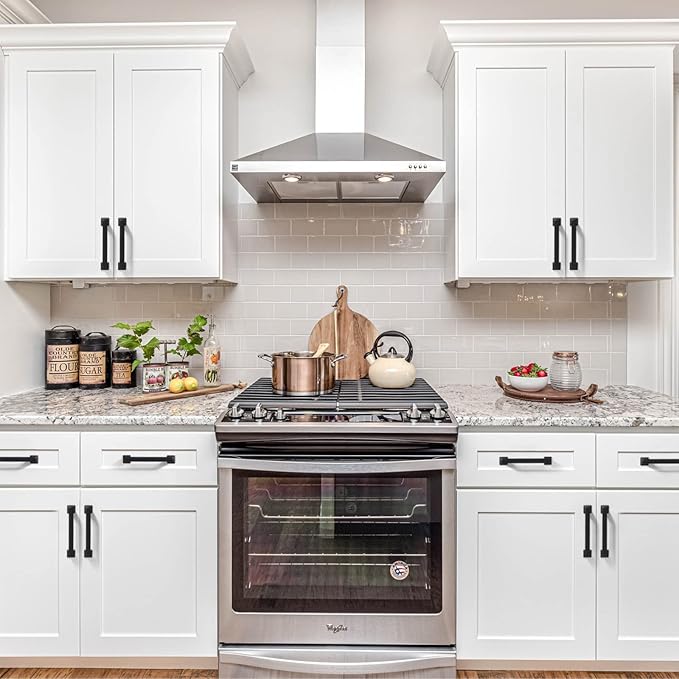 3.75 Inch 10 Pack Matte Black Cabinet Pulls - Kitchen Cabinet Hardware