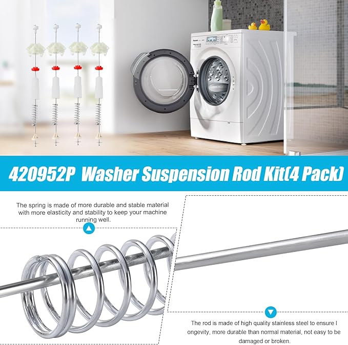 420952P Washer Support Bar Kit for Fisher & Paykel Compatible Models (4 Pack)