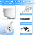 Side Mount Toilet Handle Replacement Compatible with Kohler ‎K-11069/1067577-CP Archer Collection Toilet Tank Flush Trip Lever, Polish Chrome