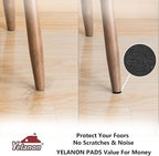 Yelanon Felt Furniture Pads -60 Pcs Premium Felt Pads for Chair Legs Furniture, Floor Protectors for Hardwood Floors, Black