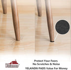 Yelanon Felt Furniture Pads -60 Pcs Premium Felt Pads for Chair Legs Furniture, Floor Protectors for Hardwood Floors, Black