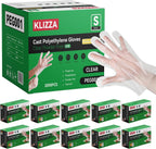Plastic Gloves Disposable, Latex-Free, Powder Free, Clear Gloves Safe for Cooking, Food Prep, Kitchen,Cleaning