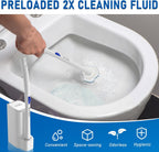KOKL Disposable Toilet Brush, Toilte Wand Kit, Toilet Brushes and Holders with 40 Refills, Toilet Bowl Brush, Toilet Bowl Cleaning Wands, Toilet Cleaning System for Bathroom Maintenance(2-Set)