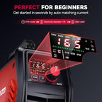 ARCCAPTAIN iControl ARC165 Pro Stick Welder, [APP Control] 165Amp ARC/Lift TIG Welding Machine, Large LED Display, IGBT Inverter 120V/240V MMA Welder with Hot Start, Arc force, and Anti-Stick